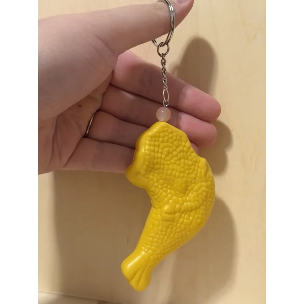 Chicken Leg Keychain Upcycled Toy
